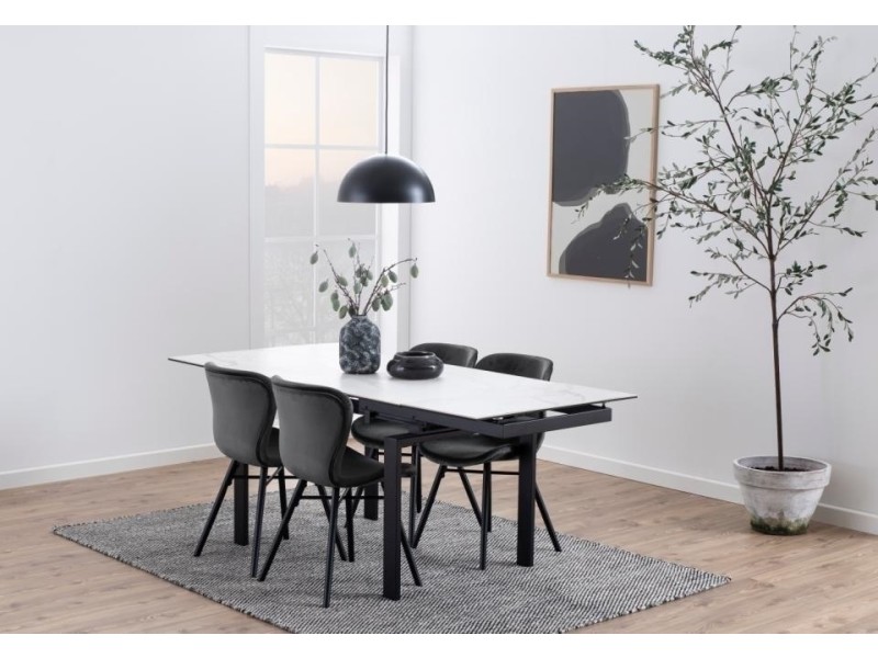 Stół Huddersfield biały/ czarny - ACTONA